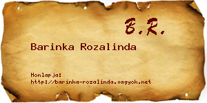 Barinka Rozalinda névjegykártya