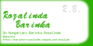 rozalinda barinka business card